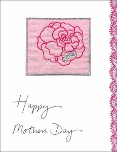 グリーティングカード マザーズデイ/母の日 「赤とピンクの花」