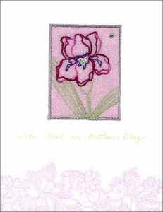 グリーティングカード マザーズデイ/母の日 「紫の花」