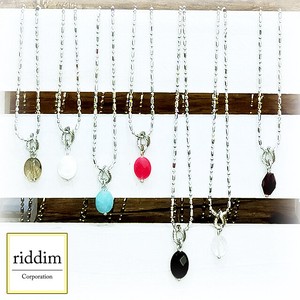 オーバルカット天然石ネックレス (riddim)