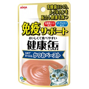 ［アイシア］健康缶パウチ 免疫サポート かつおペースト 40g