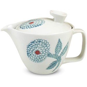 Hasami ware Japanese Teapot with Tea Strainer Small Blue Dahlia M Tea Pot Made in Japan