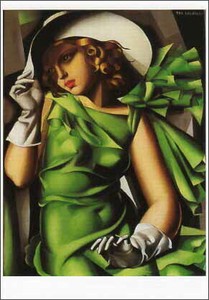 ポストカード アート レンピッカ「緑の服の女」