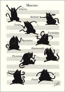 Postcard Black Cat