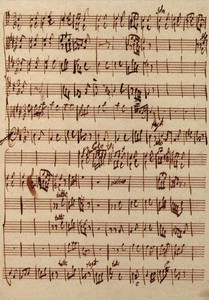 ポストカード アート モーツァルト「Gallimathias Musicum(楽譜)」