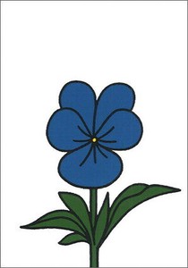 Postcard Flower Violet Miffy