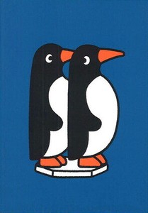 ポストカード イラスト/絵本 ミッフィー/ディック・ブルーナ「2羽のペンギン」