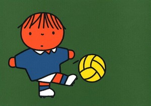 ポストカード イラスト/絵本 ミッフィー/ディック・ブルーナ「サッカーをする子ども」
