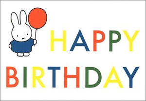 Postcard Miffy Happy Birthday
