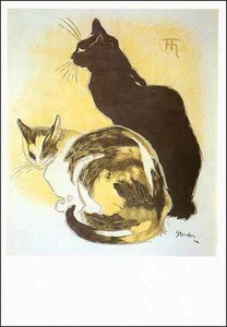 ポストカード アート スタンラン「二匹の猫」