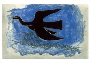 ポストカード アート ブラック「黒い鳥」
