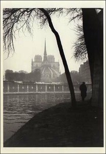 ポストカード モノクロ写真「パリの風景」