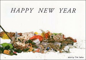 ポストカード メッセージ カルトーエン「HAPPY NEW YEAR/明けましておめでとう」