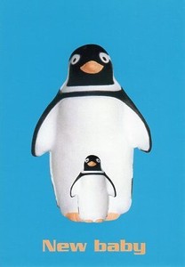 ポストカード カラー写真 ペンギン「New baby」