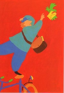 ポストカード イラスト パスカル・ルメートル「郵便配達員の生活」