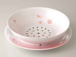 【在庫限定！特別奉仕品】花の色　水切り鉢　「中国製」