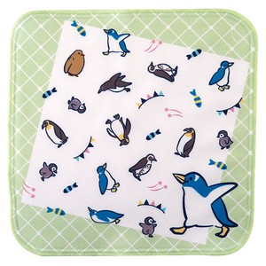 Towel Handkerchief aqua Penguin