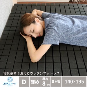 【日本の寝具に革命を】洗えるウレタンマットレス ダブル 硬め 厚さ8cm 日本製 「アラエルーノ」