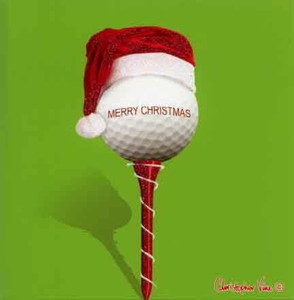 グリーティングカード クリスマス「クリスマスなゴルフボール」メッセージカード