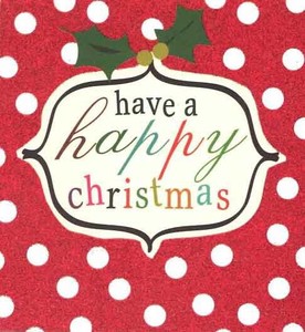 グリーティングカード クリスマス「ハッピークリスマス」メッセージカード