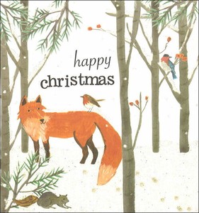 グリーティングカード クリスマス「森のクリスマス」メッセージカード