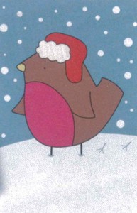 ミニカード クリスマス「クリスマスの鳥」メッセージカード