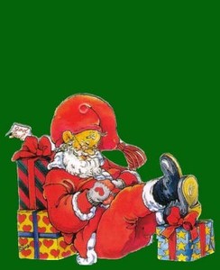 Greeting Card Mini Christmas Santa Claus Ornaments Message Card