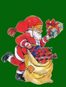 Greeting Card Christmas Santa Claus Ornaments Message Card