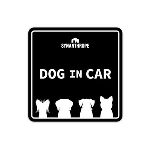 DOG IN CARステッカー　【黒】