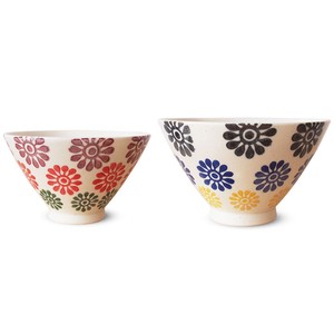 Hasami ware Rice Bowl Flower M Made in Japan