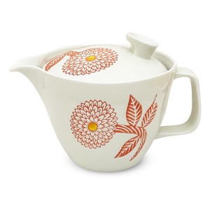 Hasami ware Japanese Teapot with Tea Strainer Red Dahlia L size M Tea Pot Made in Japan