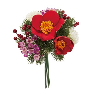 Artificial Plant Flower Pick Red Bouquet Of Flowers M