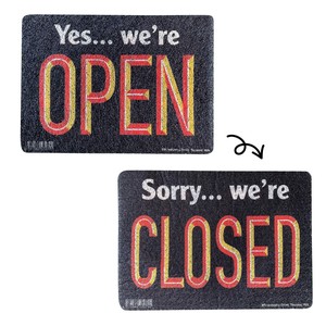 REVERSIBLE SIGN MAT【OPEN/CLOSED】玄関マット アメリカン雑貨