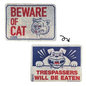 REVERSIBLE SIGN MAT【CAT/DOG】玄関マット アメリカン雑貨