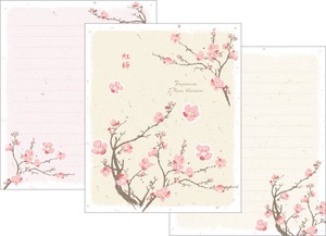 Letter Paper Red Plum