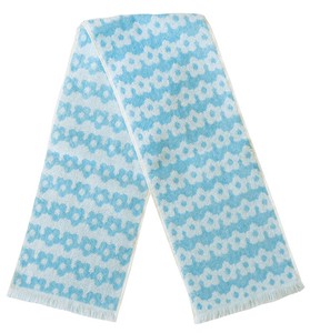 Hand Towel Flower Blue Cool Muffler Towel Made in Japan