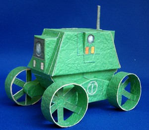 99　無人小型探査車緑　ペーパークラフト型紙