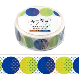 WORLD CRAFT Washi Tape Sticker Circle Kira-Kira Masking Tape M