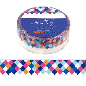 WORLD CRAFT Washi Tape Sticker Gift Kira-Kira Masking Tape Square M