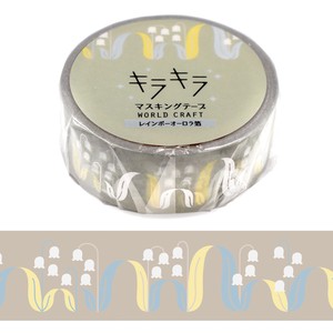 WORLD CRAFT Washi Tape Sticker Gift Kira-Kira Masking Tape Lily Of The Valey M