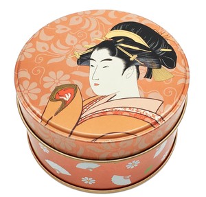 【国産原料】絢爛茶缶　美人画　　ブレンド茶　和柄、ギフト、おしゃれ缶