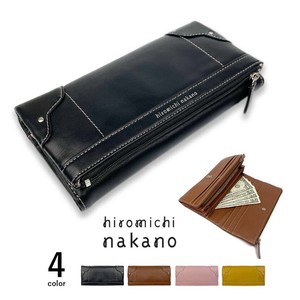 全4色 hiromichi nakano ヒロミチ・ナカノ ソフト合皮 2つ折り 長財布 ロングウォレット(6hnl71)