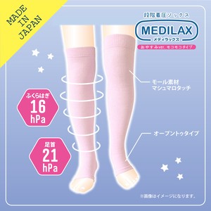MEDEILAX　おやすみタイプ　着圧ソックス　もこもこ　モール素材　リラックスタイプ　ルームウェア　日本製