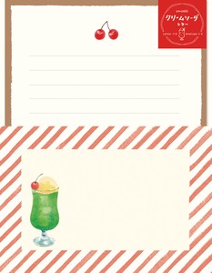 Furukawa Shiko Letter set Retro Diary Set Stripe Cream Soda