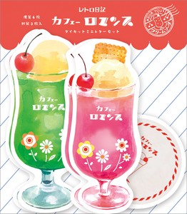 Furukawa Shiko Letter set Retro Diary Cream Soda Die-cut Mini Letter Set