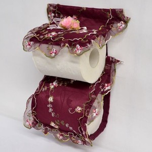 Toilet Paper Holder Cover Tulle Lace