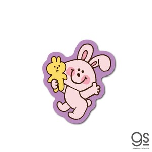 SWIMMER うさぎ ピンク ミニステッカー キャラクター スイマー ブランド かわいい レトロ 雑貨 SWM045
