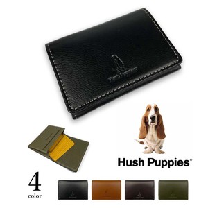 全4色 Hush Puppies ハッシュパピー リアルレザー バイカラー 名刺入れ カードケース 本革(hp0605)