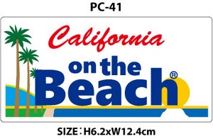 オンザビーチ on the Beach 【 ステッカー / ライセンスプレート / CAL 】 シール PC-S41