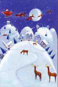 グリーティングカード クリスマス「クリスマスの夜」 メッセージカード