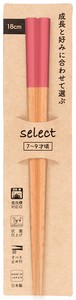 【抗菌箸】サイズ箸　セレクト　ラズベリー 18cm